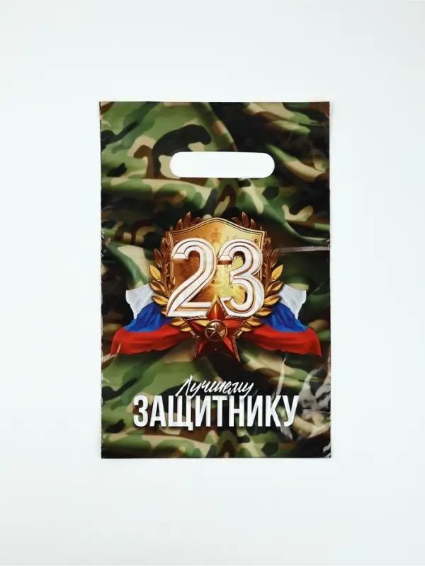 Подарочные пакеты &laquo;23 Февраля&raquo;, 10 шт., 20 х 30 см