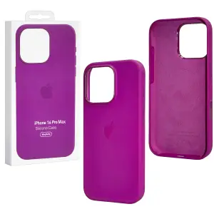 Чехол для iPhone 16 Pro Max Silicone Case 100% ORG (MagSafe + анимация NFC Clear) c LOGO Moonlit Red