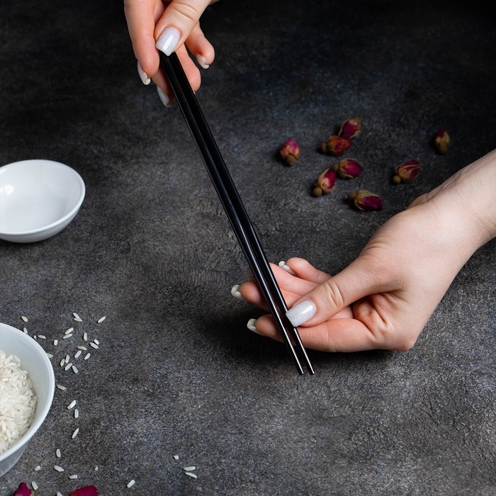 Палочки для суши Bacchette, длина 21 см, цвет чёрный Палочки для суши Bacchette, длина 21 см, цвет чёрный