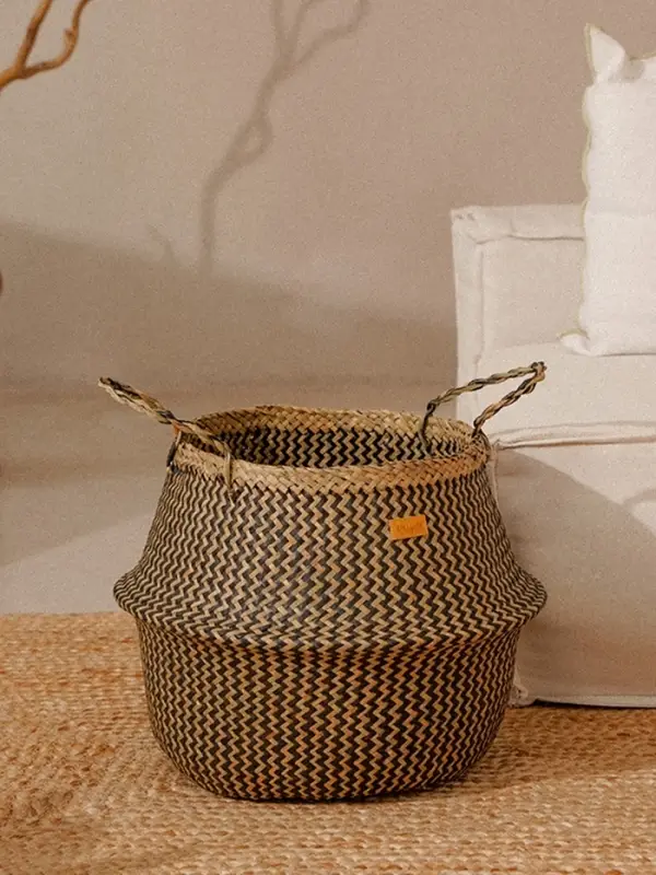 Корзина для белья плетеная круглая SL Home &laquo;Сорренто&raquo;, камыш, 35&times;45 см