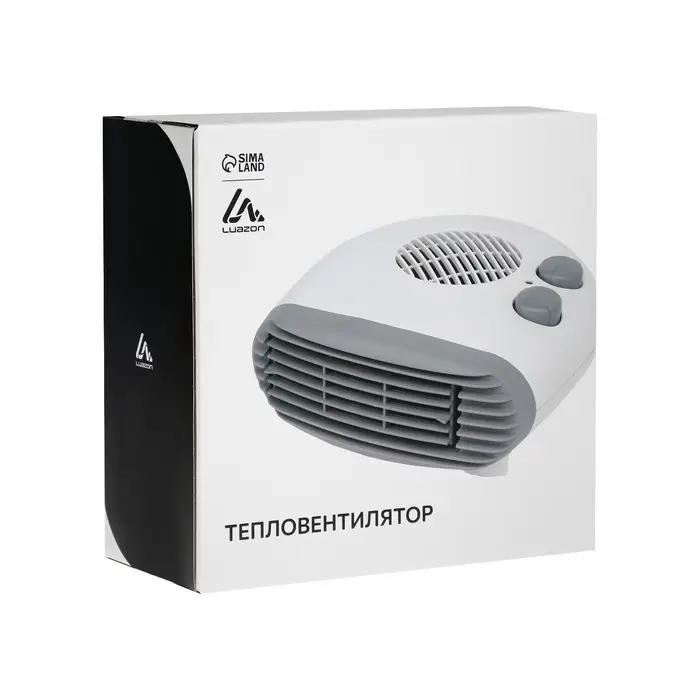 Тепловентилятор Luazon LTO-06, напольный, спиральный, 2000 Вт, 20 м&sup2;, 2 режима, белый