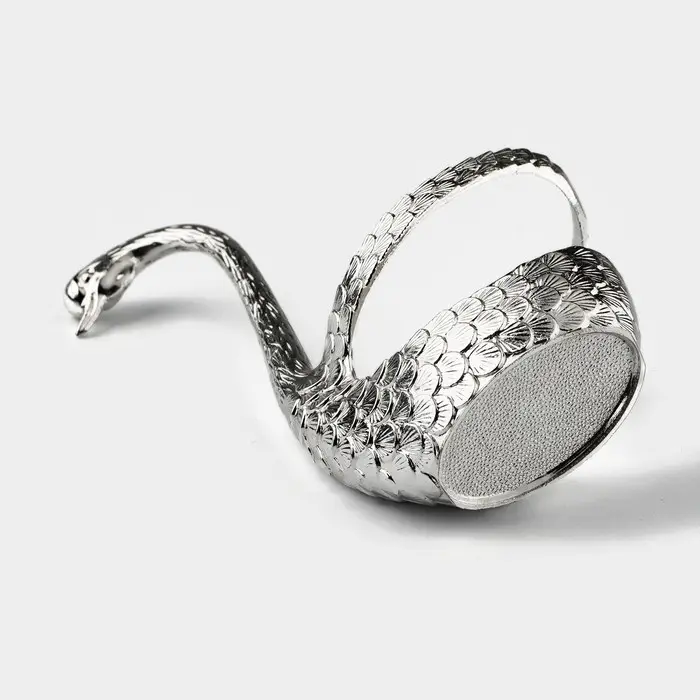 Набор ложек Magistro &laquo;серебристый лебедь&raquo;, 7.5&times;5&times;14 см, 7 предметов, на подставке, металл, серебристый