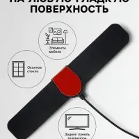 Антенна для телевизора с внешним усилителем, 5 В, DVB-T2, цифровая, комнатная, чёрная