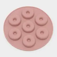 Форма для шоколада Доляна &laquo;Пончики&raquo;, силикон, 15.5&times;1.3 см, 7 ячеек, МИКС