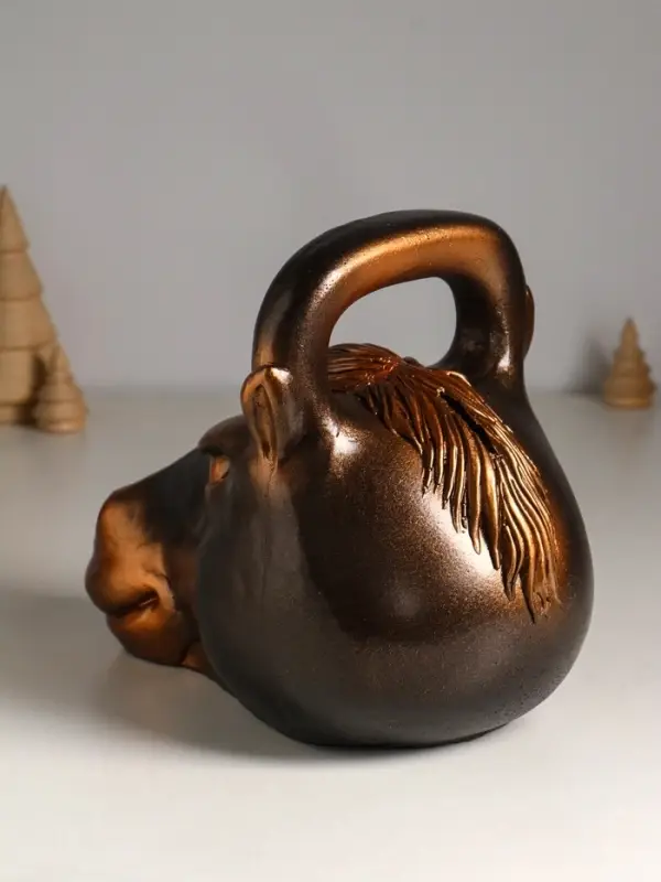 Копилка для денег &laquo;Гиря конь&raquo;, гипс, 21&times;25 см, под бронзу