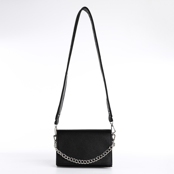 Сумка женская TEXTURA, мессенджер, маленький размер, цвет чёрный Сумка женская TEXTURA, мессенджер, маленький размер, цвет чёрный