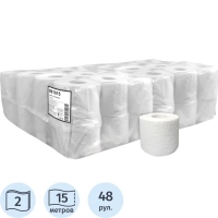 Бумага туалетная 2сл вторичная целлюлоза 15м 48рул/уп Спб