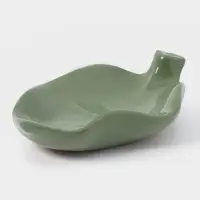 Набор для специй Кунгурская керамика &laquo;Лягушки&raquo;, 2 предмета на подставке: солонка, перечница, зелёная