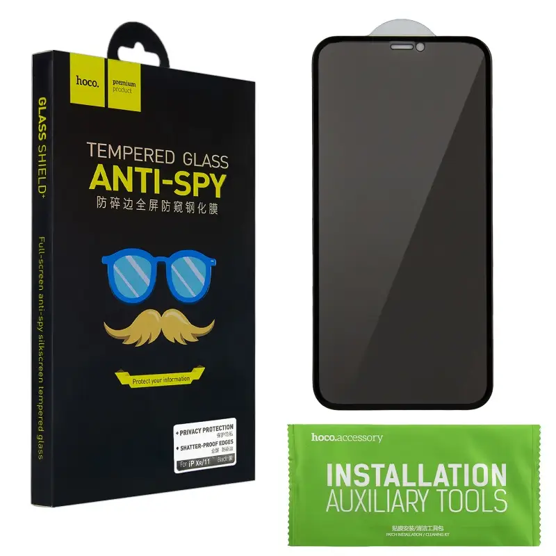 Защитное стекло для iPhone XR антишпион глянцевое A13 Hoco