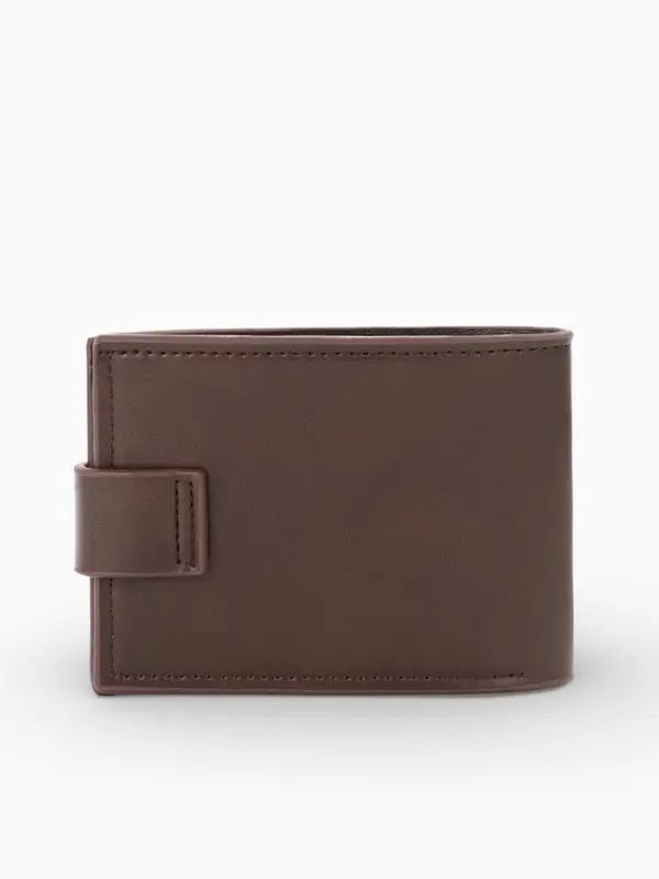Портмоне мужское на магните, отдел для карт, монет, цвет коричневый