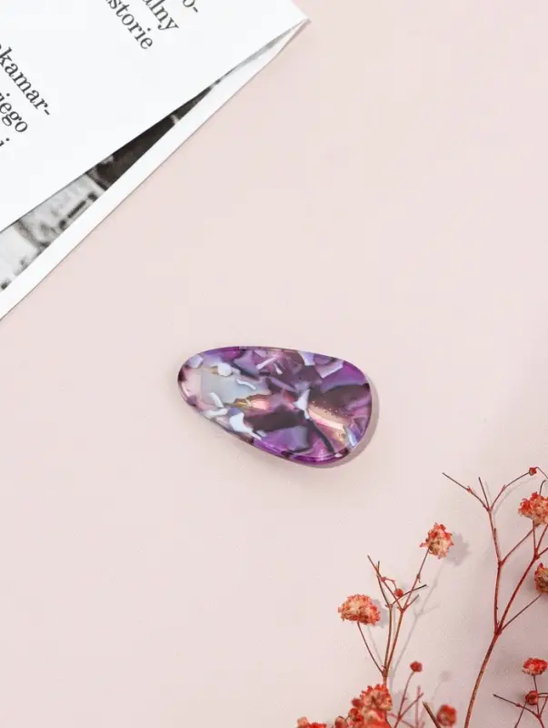 Зажимы для волос QF &laquo;Маргарита&raquo;, набор 4 шт., 4 см, фиолетовые