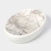 Набор аксессуаров для ванной комнаты Доляна &laquo;Розовое золото&raquo;, 3 предмета, мыльница, дозатор для мыла 350 мл, стакан 300 мл