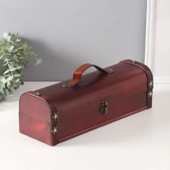 Шкатулка подарочная под бутылку &laquo;Герцог&raquo;, дерево, 12&times;34&times;11 см