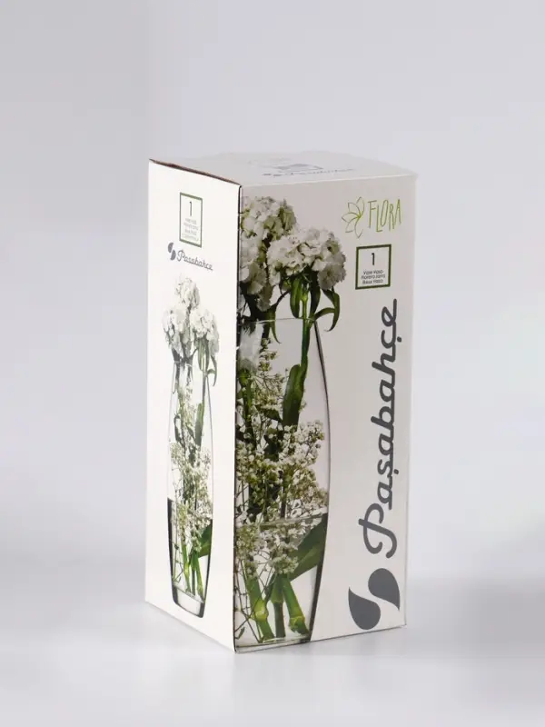 Ваза &laquo;Гжель на белом&raquo;, h=26 см, стекло