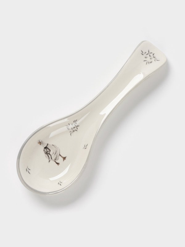 Подставка под ложку Доляна Подставка под ложку Доляна "Гуси" цвет белый 22,3x7,1x2,7 см