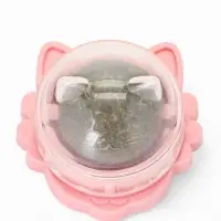 Игрушка для кошек из кошачьей мяты «Киса» на основании, 4.5×6×6 см, розовая