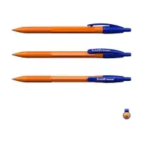 Ручка шариковая ErichKrause R-301 Matic Orange, узел 0.7 мм, автоматическая, стержень синий