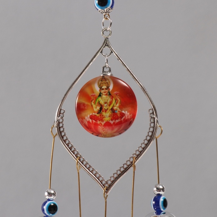 Музыка ветра металл от сглаза Музыка ветра металл от сглаза "Богиня Лакшми" 5 колокольчиков 36 см