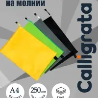 Папка-конверт &laquo;Соты&raquo; А4, на молнии, 24.5&times;31 см, МИКС