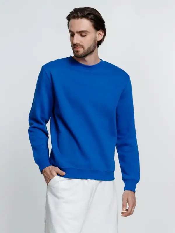 Свитшот унисекс Delta, ярко-синий, размер L