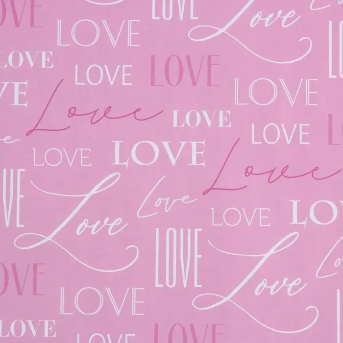 Бумага упаковочная крафт цветная односторонняя &laquo;Love&raquo;, 50 х 70 см