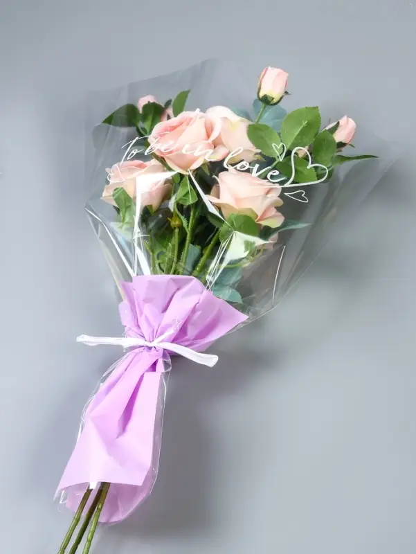 Пакет для цветов конус To be in love, светло-сиреневый, 40&times;50 см