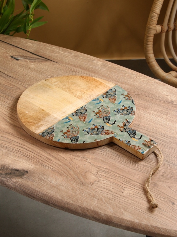 Доска разделочная круглая Доска разделочная круглая "Мудрый слон" дерево манго 36х28 см