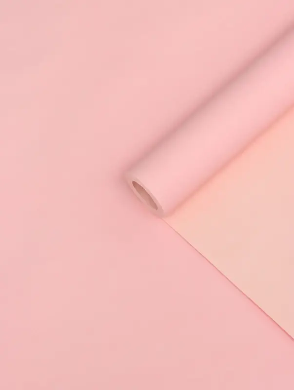 Бумага упаковочная крафт, ванильный-розовый, 0.68&times;10 м