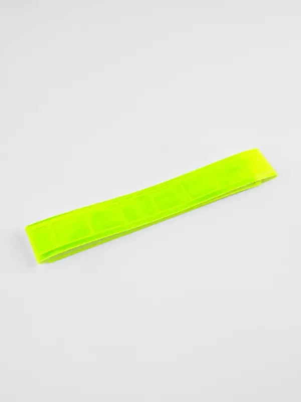 Светоотражающая повязка на липучке, 46&plusmn;1&times;2.5 см, цвет жёлтый