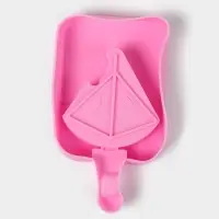 Форма для мороженого Доляна &laquo;Арбузная долька&raquo;, силикон, 14&times;7.5&times;2.5 см, розовая