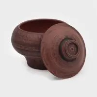 Горшок для жаркого &laquo;Гладкий&raquo;, 600 мл., 13&times;14 см, красная глина