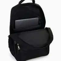 Рюкзак молодёжный, со светоотражающими элементами, 2 отдела, 4 кармана, 37&times;17&times;54 см, чёрный