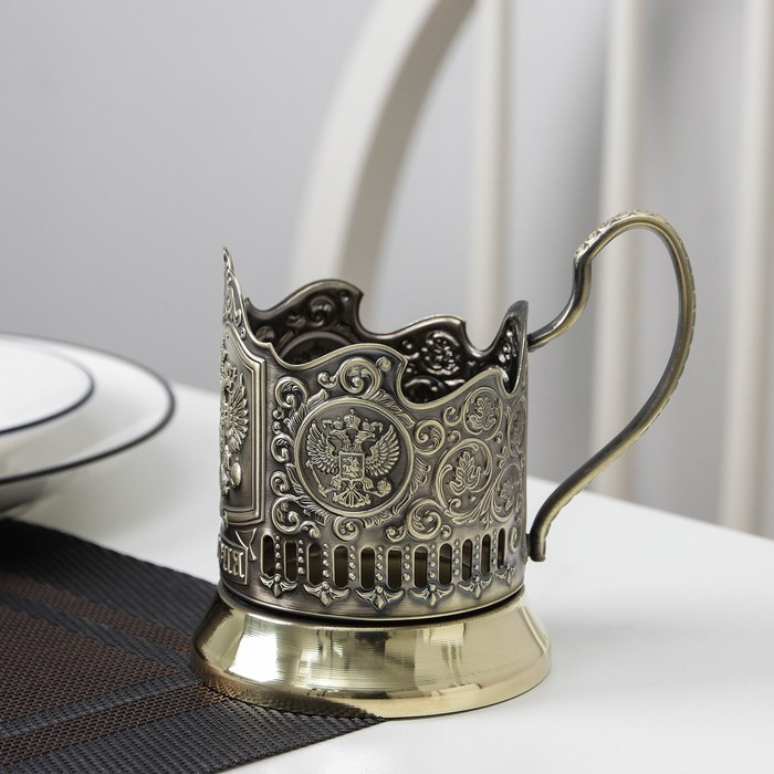 Подстаканник «Герб РФ», d=61 мм, латунный Подстаканник «Герб РФ», d=61 мм, латунный