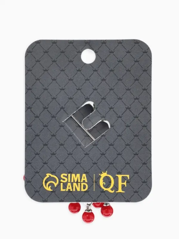 Брошь &laquo;Венок&raquo;, брусничный, красно-зелёная в серебре