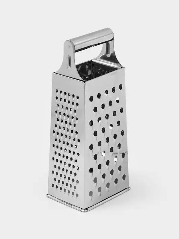 Тёрка четырёхгранная Доляна &laquo;Металлик&raquo;, 10&times;7.5&times;23.5 см, цвет хромированный