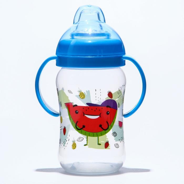 Поильник - непроливайка детский с мягким носиком «Фрукты», 270 мл., с ручками, цвет МИКС Поильник - непроливайка детский с мягким носиком «Фрукты», 270 мл., с ручками, цвет МИКС