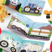 Многоразовая раскраска &laquo;Транспорт&raquo;, 12 стр., 16&times;16 см, Синий трактор