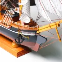 Сувенирная модель корабля &laquo;Трёхмачтовый&raquo;, борта светлое дерево, паруса белые, 59&times;10&times;49 см