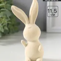 Фигурка полистоун, флок &laquo;Весёлый заяц - Привет!&raquo;, 5&times;5&times;11.5 см