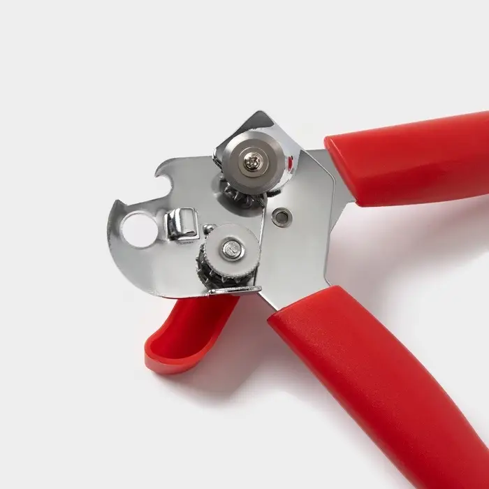 Нож консервный Доляна &laquo;Волна&raquo;, 20 см, красный