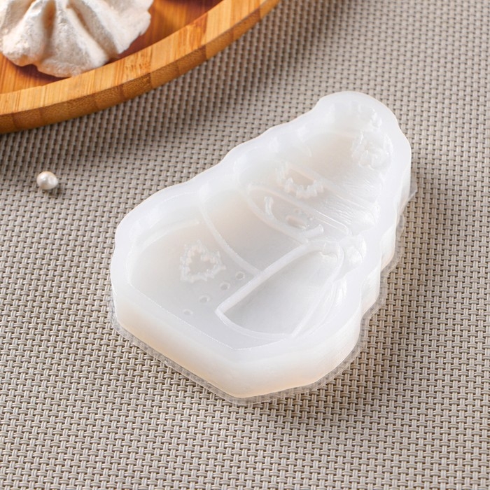 Силиконовый молд «Снеговик», 9,5×6,5 см, цвет прозрачный Силиконовый молд «Снеговик», 9,5×6,5 см, цвет прозрачный