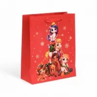Пакет ламинированный подарочный «Новогодний», S 15×12×5.5 см