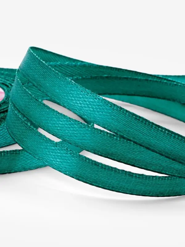 Лента атласная, 6 мм, 23&plusmn;1 м, зелёная №126