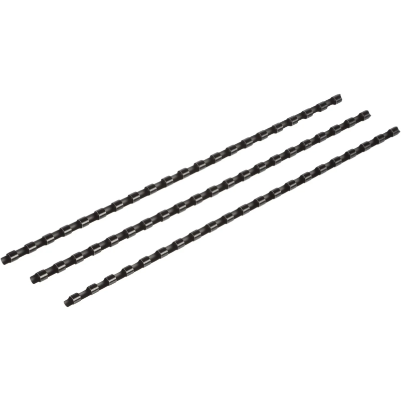 Пружины для переплета пластиковые 21 кольцо, 6 мм, (черные), 100 шт./уп