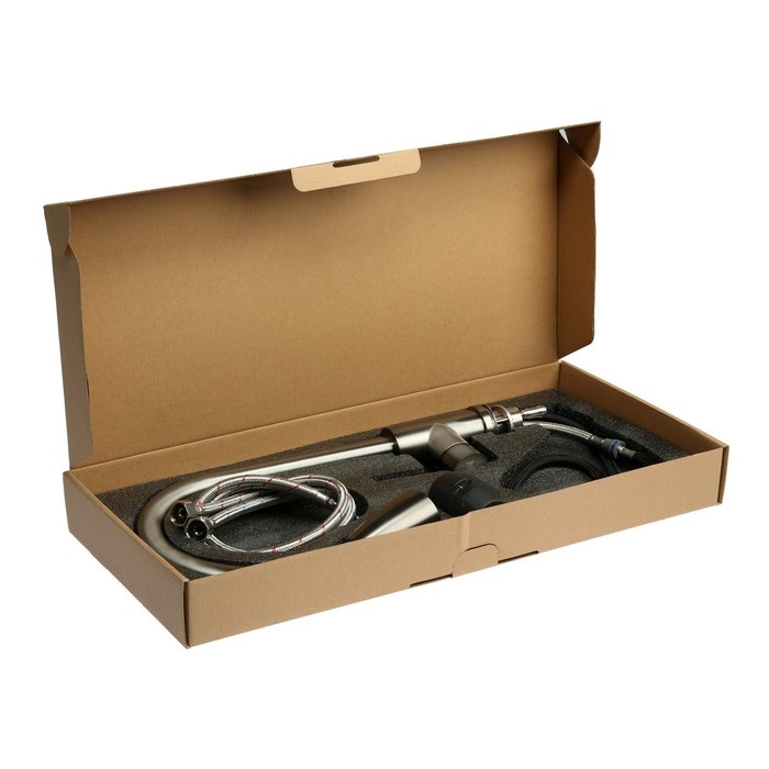 Смеситель для кухни ZEIN Z4961, нержавеющая сталь, с выдвижной лейкой, 2 режима, серый Смеситель для кухни ZEIN Z4961, нержавеющая сталь, с выдвижной лейкой, 2 режима, серый