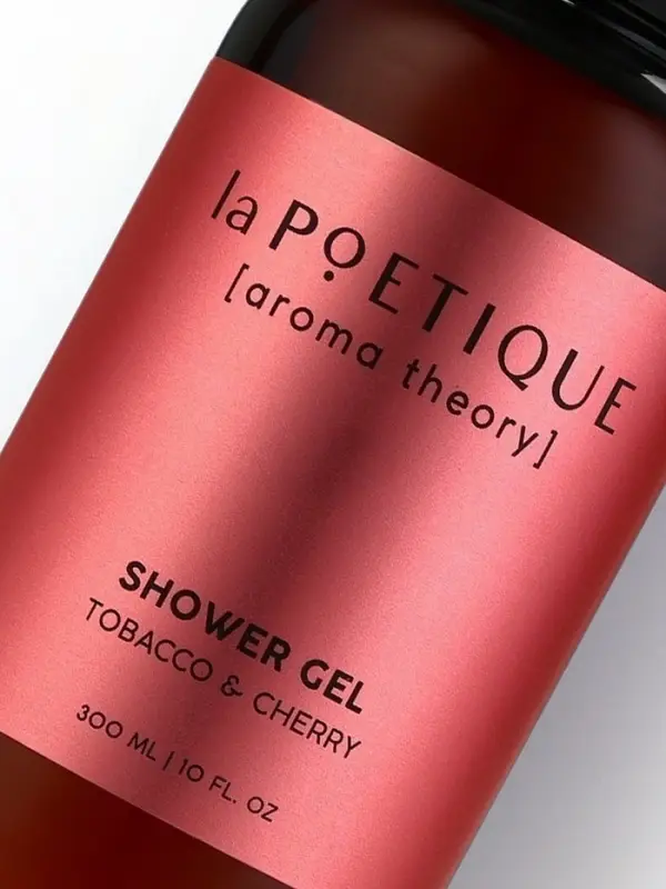 Гель для душа женский, 300 мл, аромат табака и вишни, LA POETIQUE