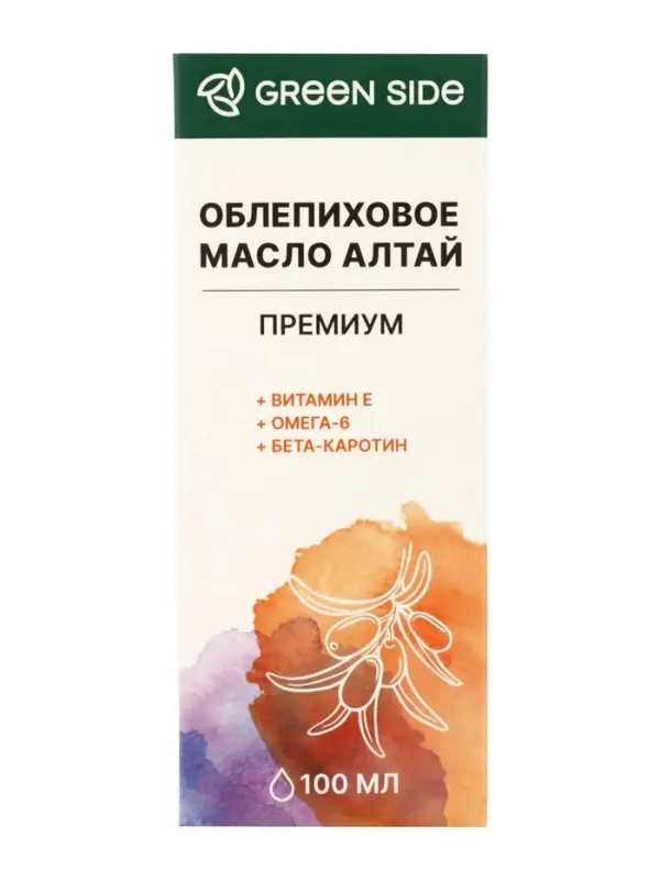 Облепиховое масло АЛТАЙ &laquo;Премиум&raquo; 25 мг%, пэт, 100 мл