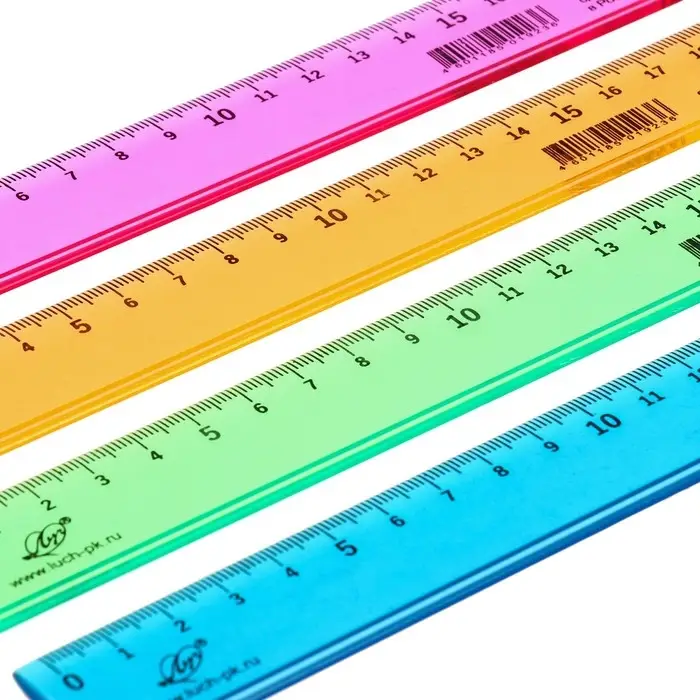 Линейка 20 см Линейка 20 см "Луна", прозрачная, тонированная, МИКС