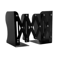 Подставка для книг раздвижная 3 отделения, металл, черная