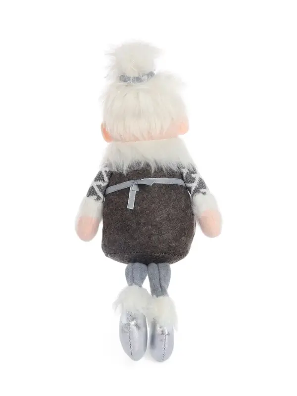 Игрушка мягкая &laquo;Бабушка Мороз в костюме с ремешком&raquo; 15&times;39 см, серая